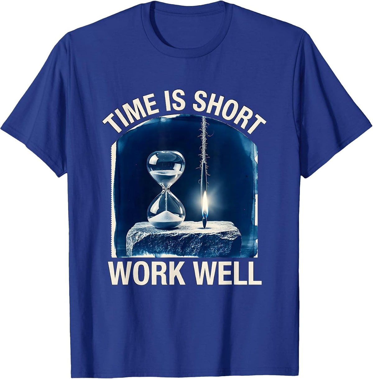 Men's Time Is Short Work Well Masonic Freemason Fraternal Pride T-Shirt - Royal Blue