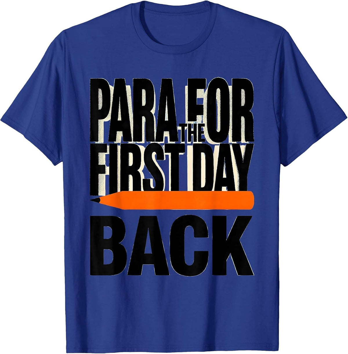 Men's Para For The First Day Back Brutalist Graphic T-Shirt - Royal Blue