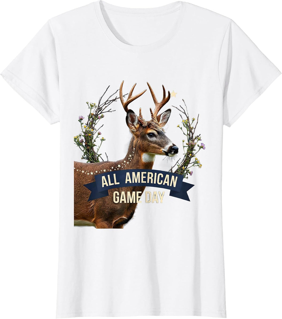 Boys All American Game Day Red White and Blue T-Shirt - White