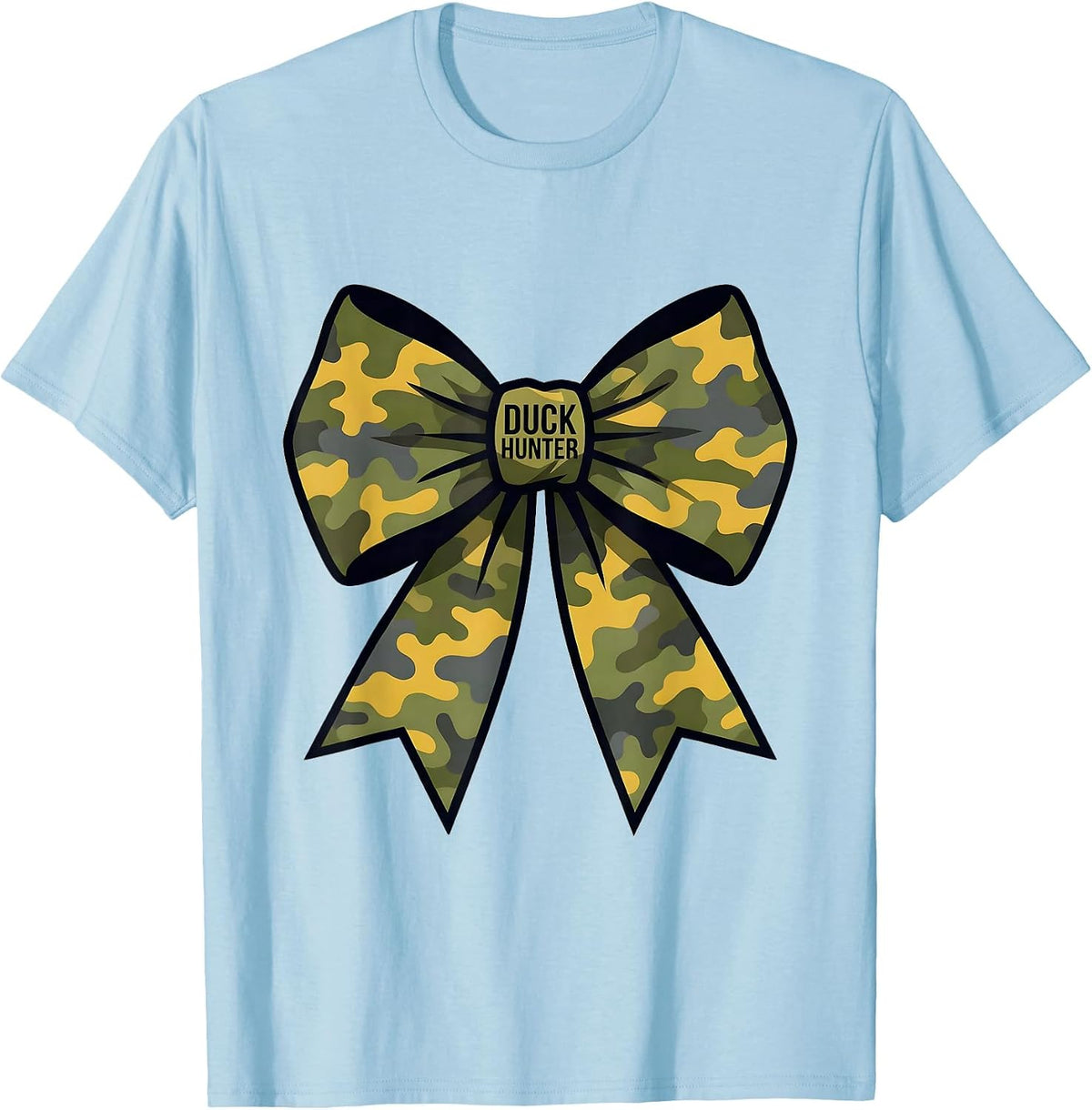 Men's Duck Hunter Camo Coquette Bow Hunting Ol' Lady T-Shirt - Baby Blue