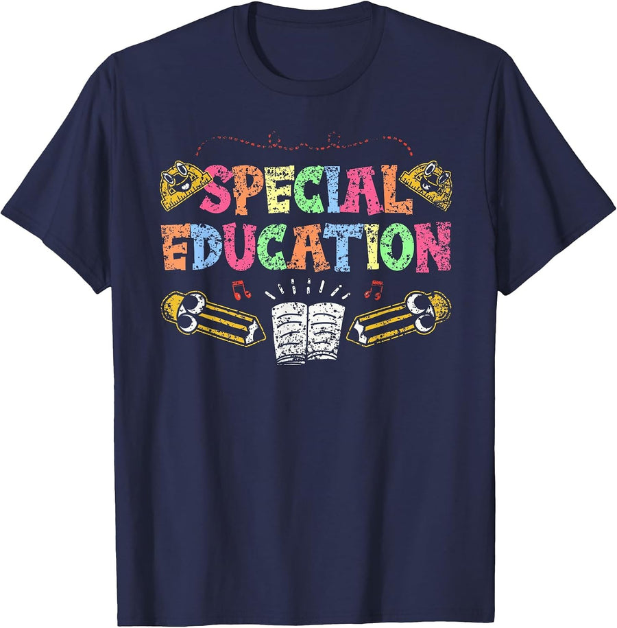 Special Education Teacher Awareness Cute Sped T-Shirt - Navy Blue