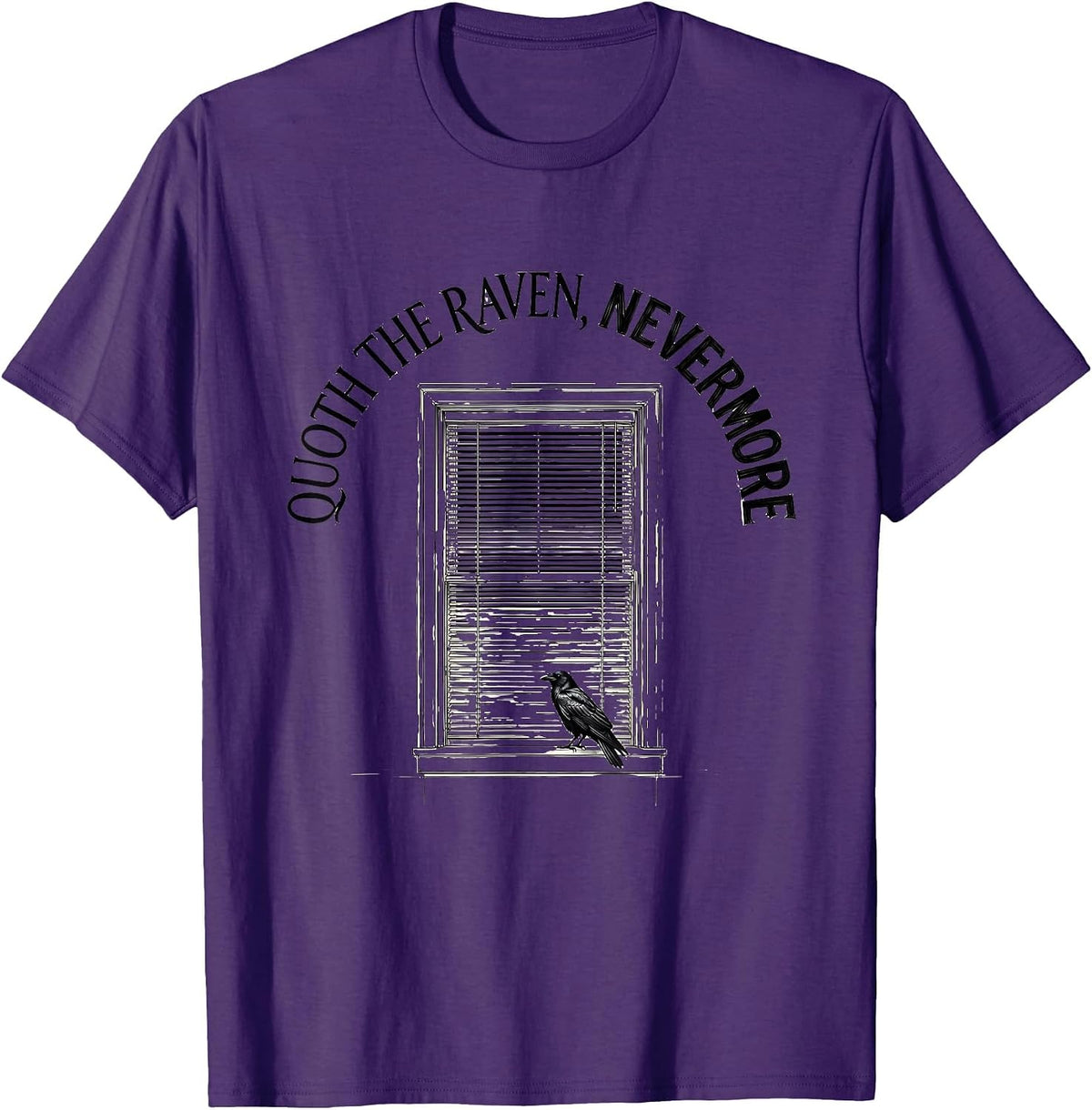 Men's Quoth The Raven Nevermore Gothic Literary Fan Gift T-Shirt - Purple