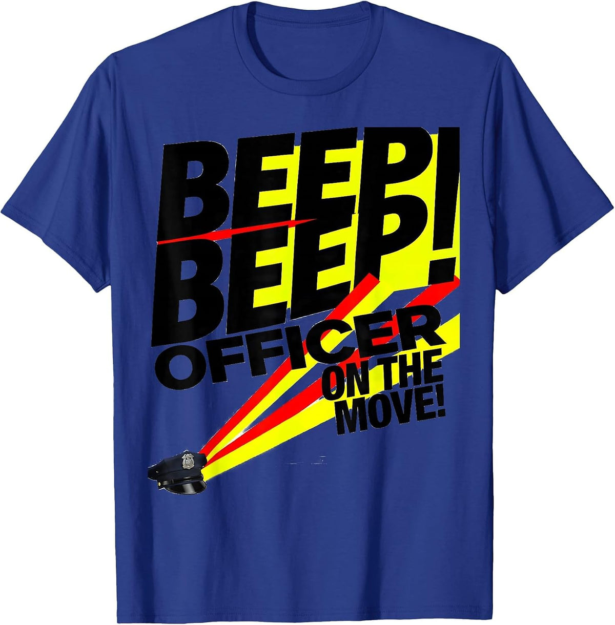 Beep Beep! Officer On The Move! Funny Police Officer Kids T-Shirt - Royal Blue