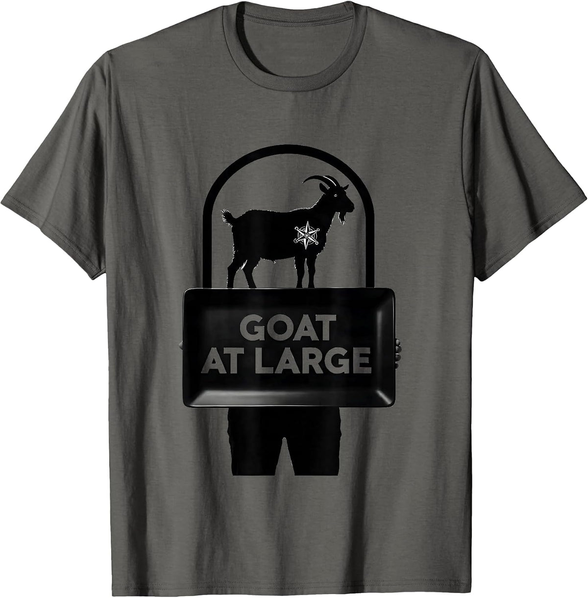 Men's Goat At Large Freemason Square And Compass Lodge Pride T-Shirt - Asphalt Grey