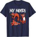 Funny Red Panda Design- Moody Red Panda T-Shirt - Navy Blue