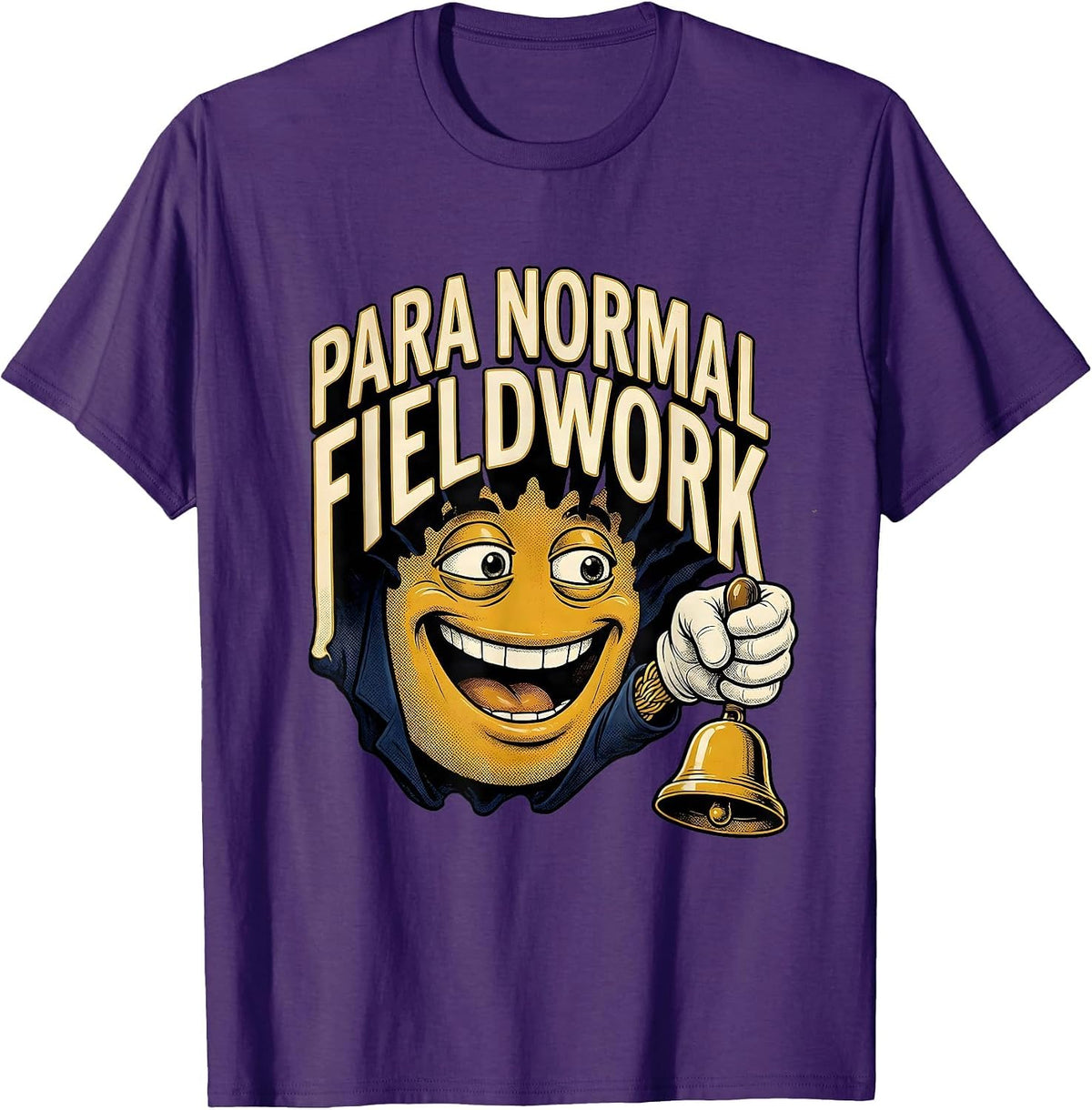 Para Normal Fieldwork Retro Cartoon Ghost Paraeducator T-Shirt - Purple