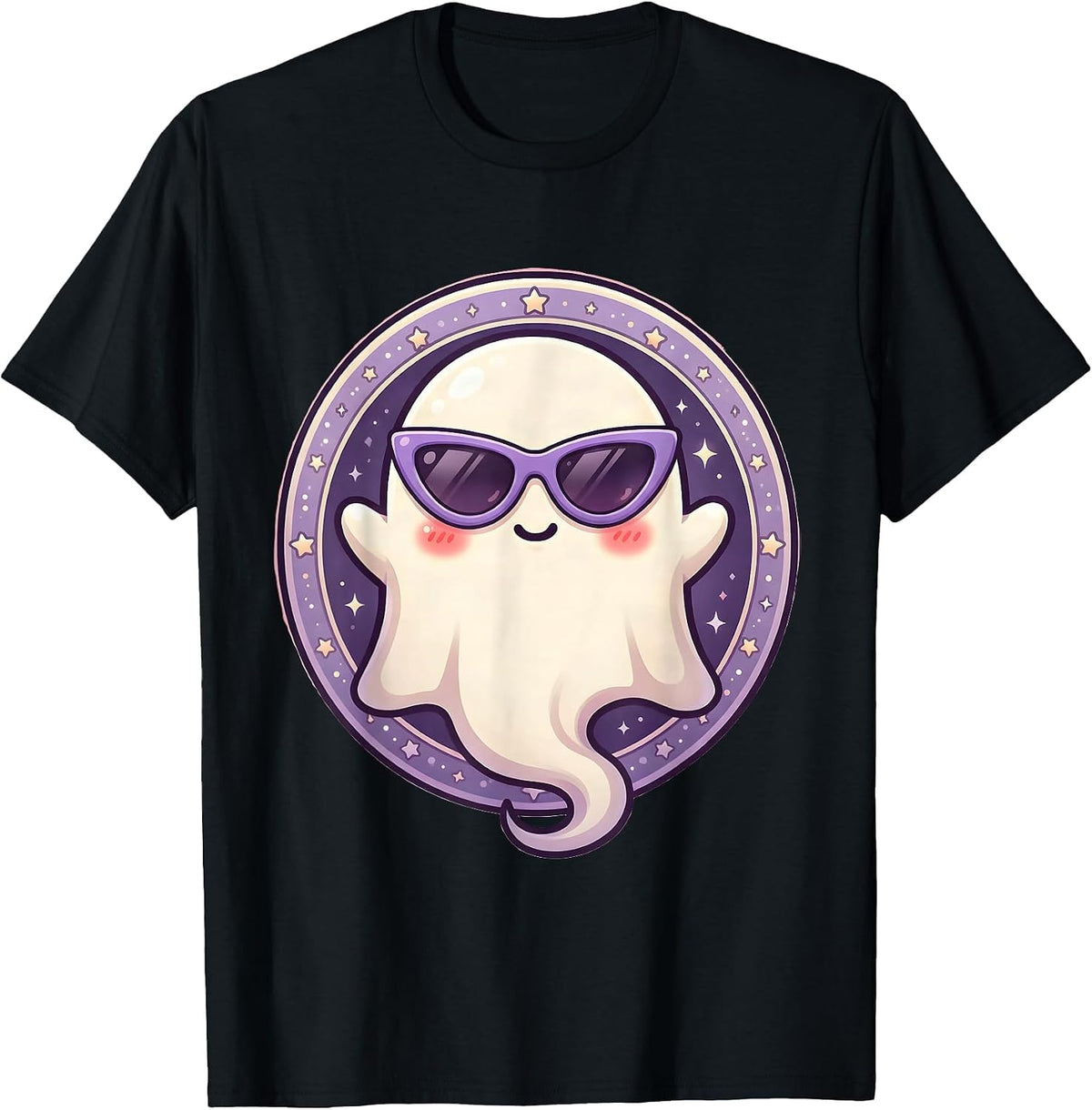Men's Boo Jee Ghost Wearing Designer Sunglasses T-Shirt - Black