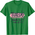 Men's Tuxedo Made Me Do It Funny Formal Design T-Shirt - Kelly Green
