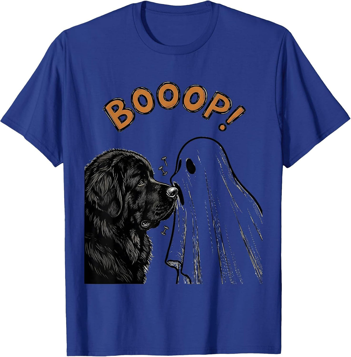 Booop! Funny Ghost Dog Mom Halloween Newfoundland Dog Lover T-Shirt - Royal Blue