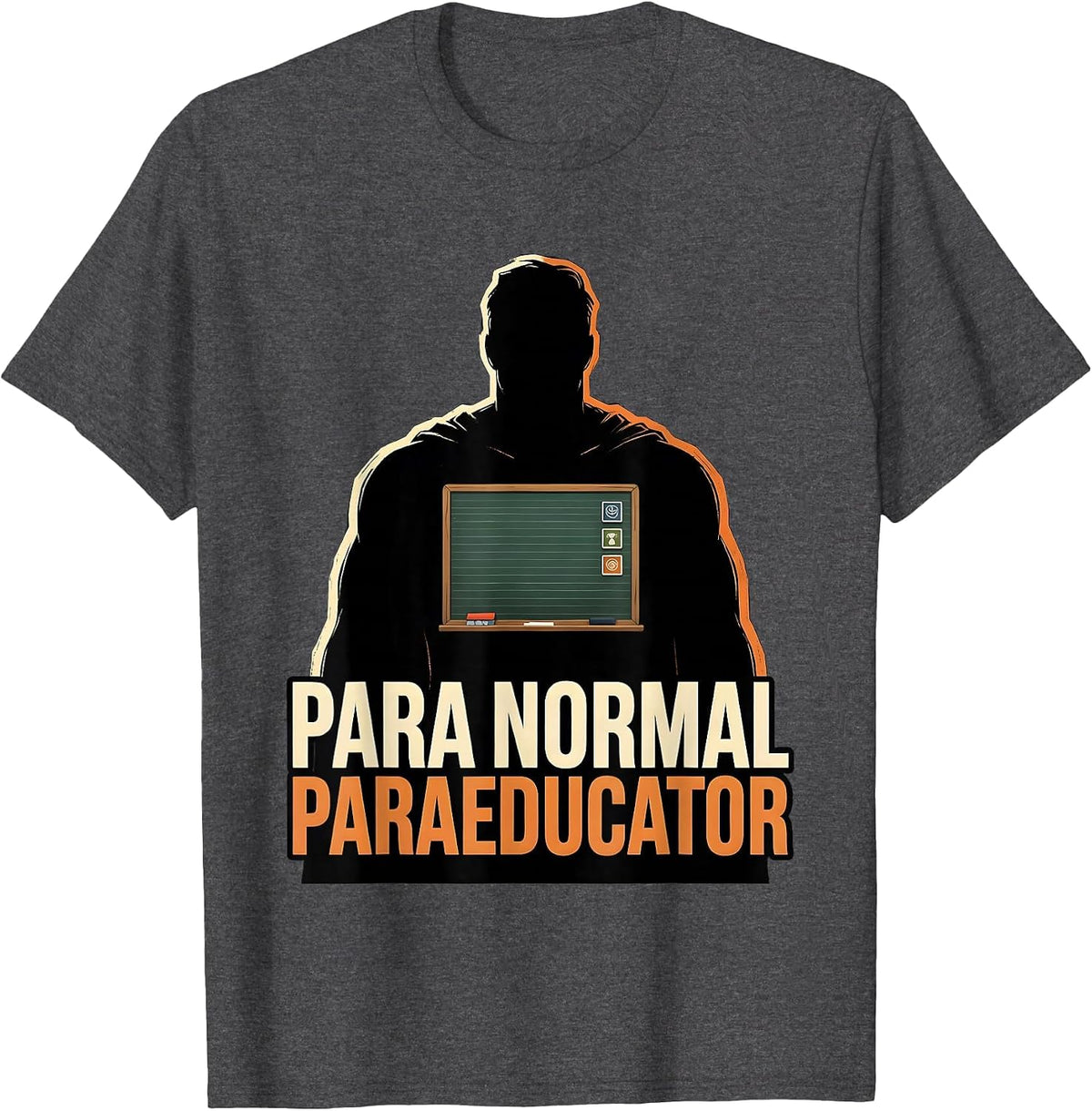 Men's Para Normal Paraeducator Ghost Halloween SPED Teacher Aide T-Shirt - Dark Heather Grey