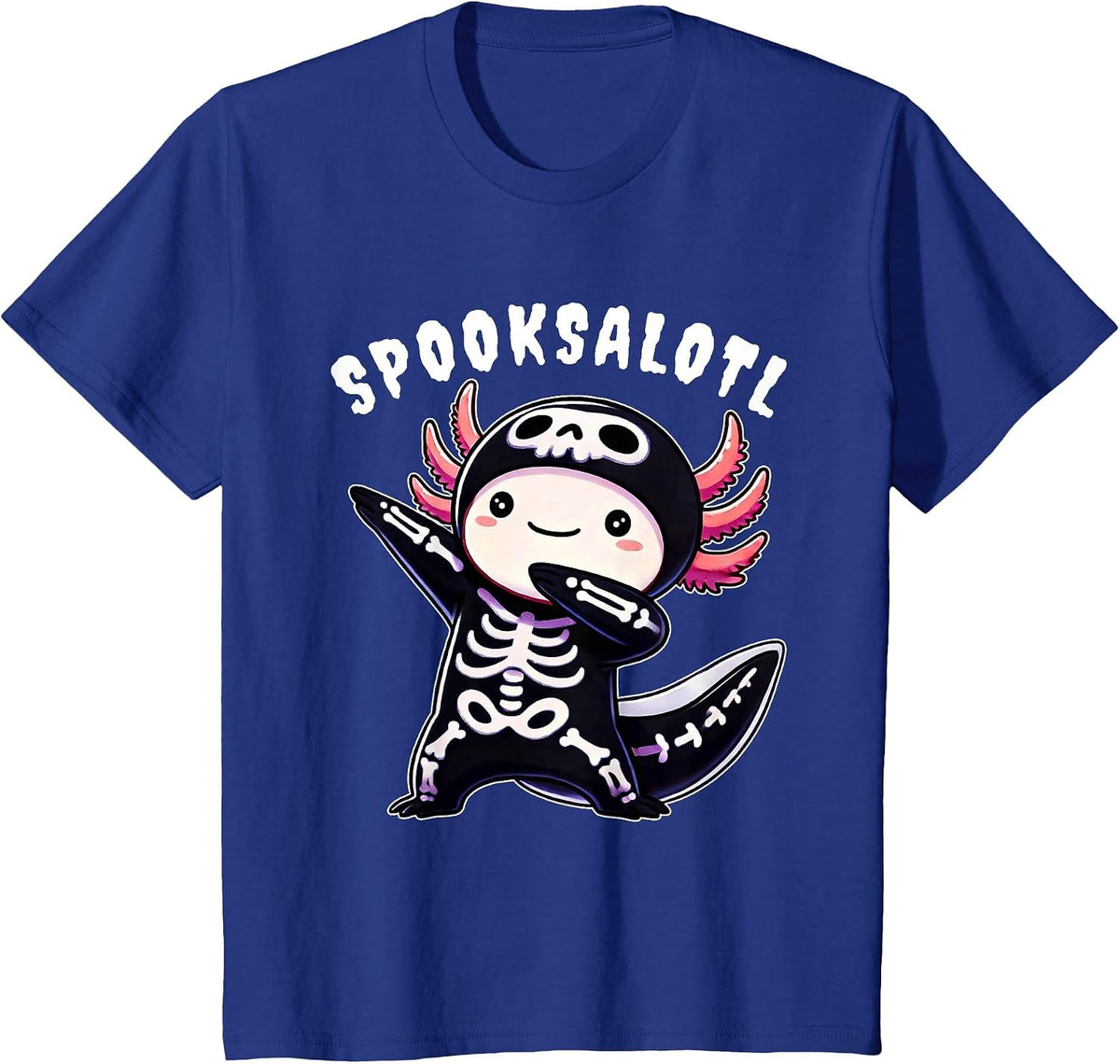 Funny Axolotl Halloween Design for Kids Boys Girls Youth T-Shirt - Royal Blue