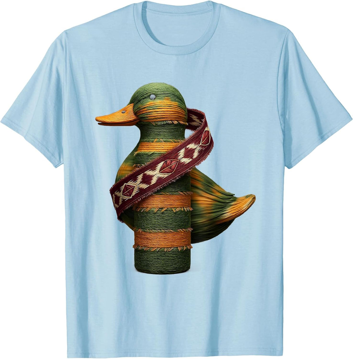 Men's Camo Duck Call Hunting Graphic Tee T-Shirt - Baby Blue