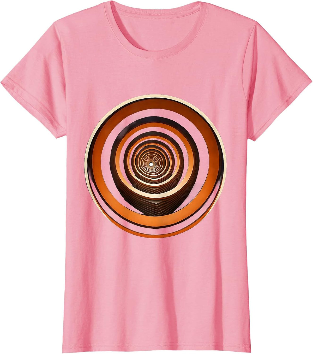 Women's Spiral Staircase Bottom Up Architecture Design T-Shirt - Pink