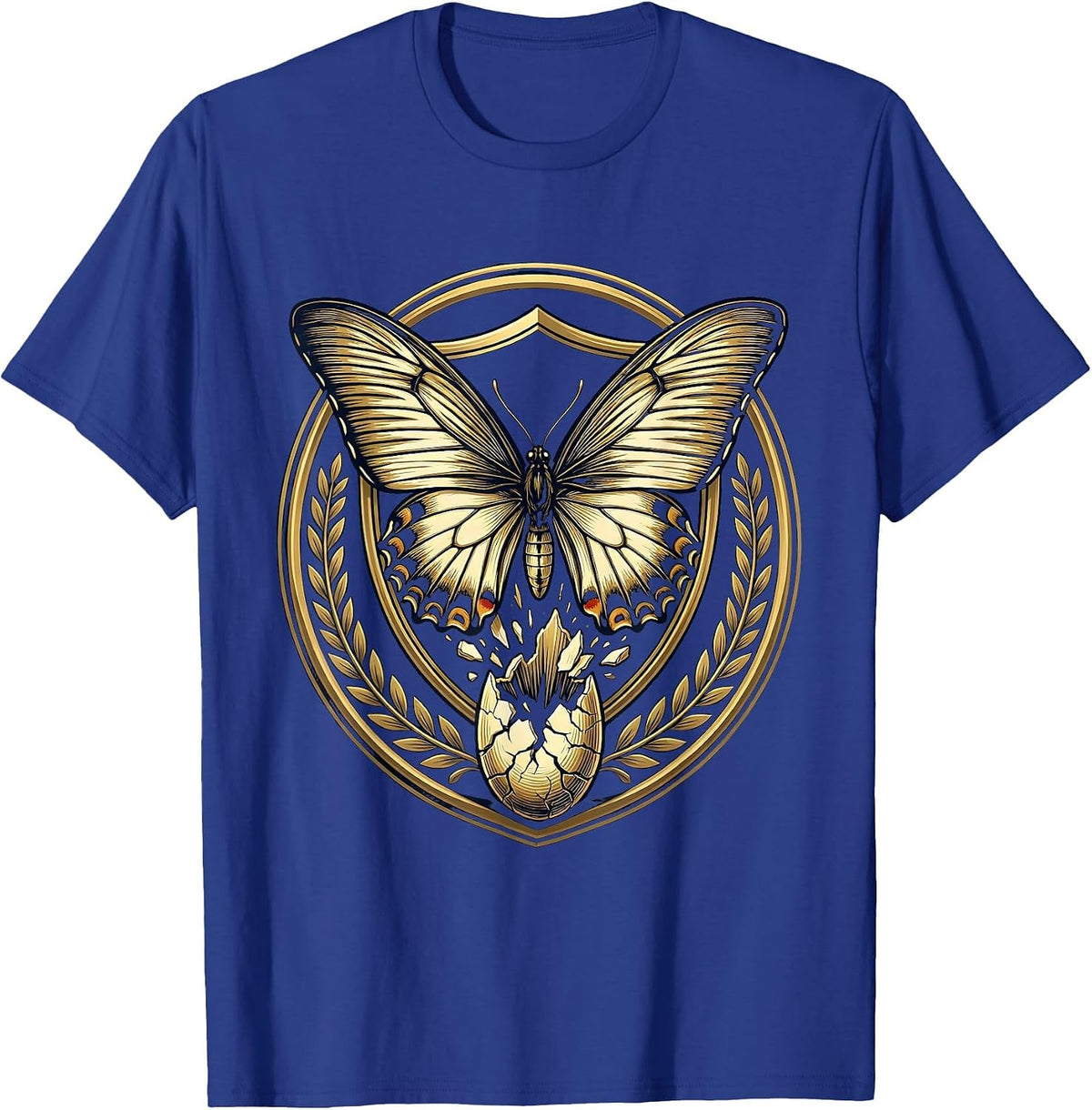 Men's Social Worker Butterfly Emerging Cocoon Graphic T-Shirt - Royal Blue