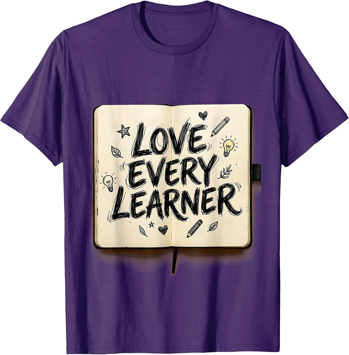 Men's Love Every Learner Special Education Design T-Shirt - Purple