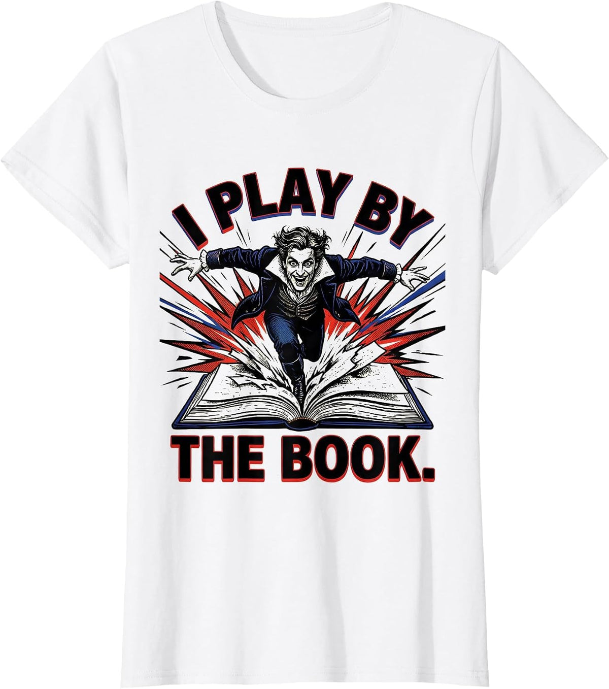 I Play By The Book Comic Book Shakespeare Literary Drama T-Shirt - White