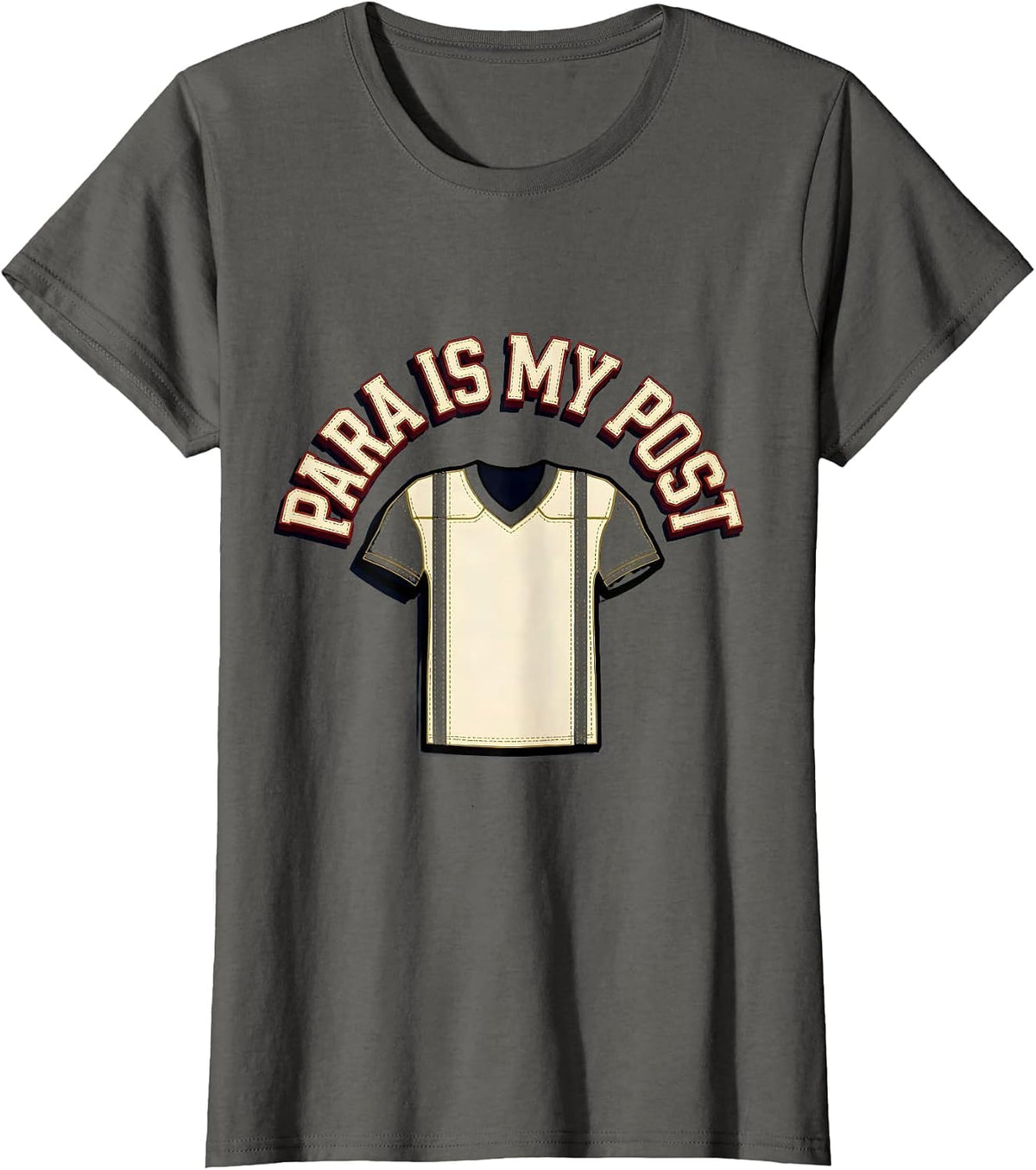 Women's Para Is My Post Funny Paraprofessional Paraeducator T-Shirt - Asphalt Grey