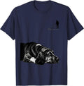 The Couch Is His By Default Funny Basset Hound Dog Owner T-Shirt - Navy Blue