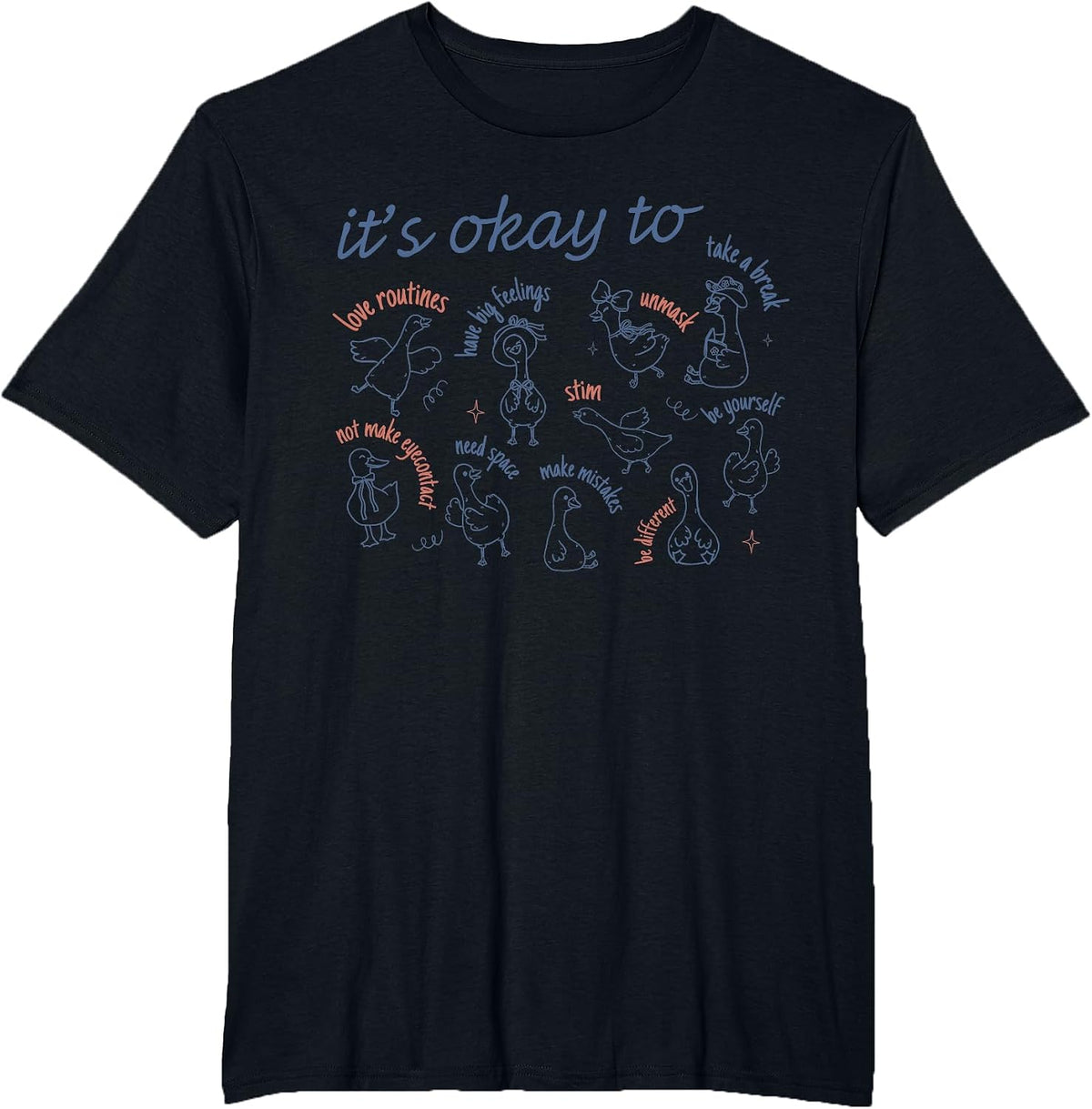 It's Okay to Sped Team Teacher Silly Goose Autism Awareness T-Shirt - Black