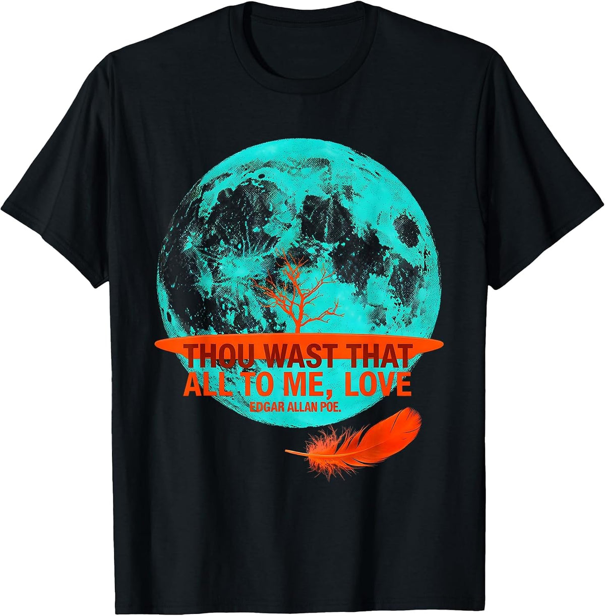 Men's Thou Wast That All To Me, Love — Edgar Allan Poe Gothic T-Shirt - Black