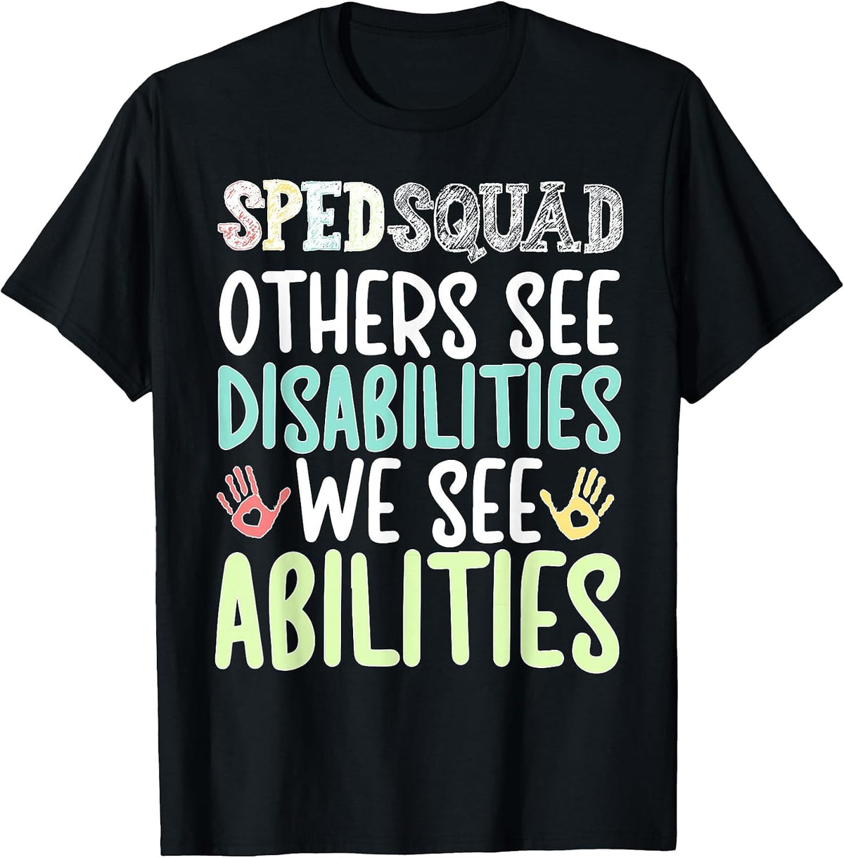 SPED Teacher Squad Special Education Teacher Team T-Shirt - Black