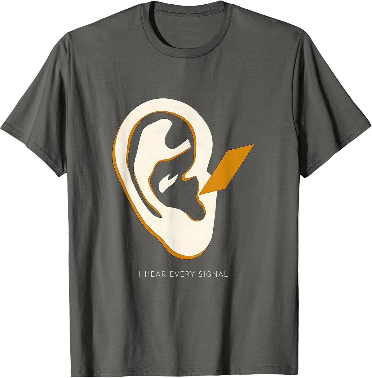 Men's I Hear Every Signal Minimalist Speech Language Pathologist T-Shirt - Asphalt Grey