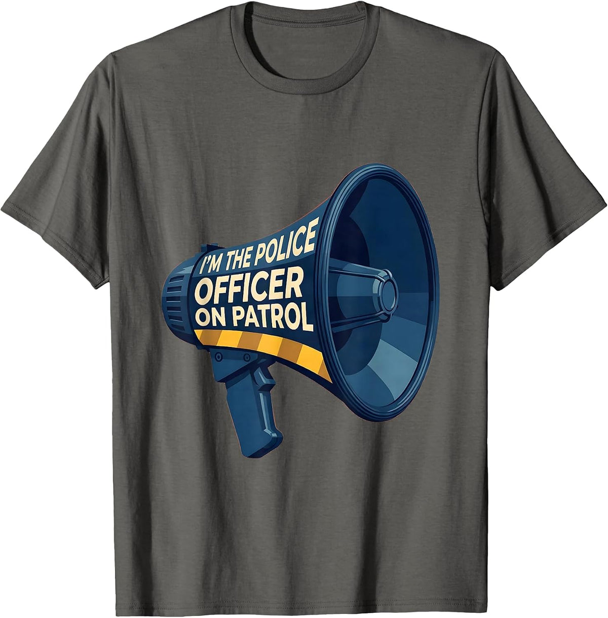 I'm The Police Officer On Patrol Funny Police Officer Kids T-Shirt - Asphalt Grey