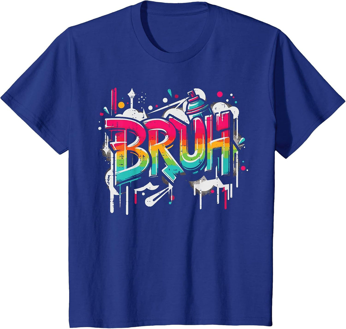 Bruh Graffiti Funny Saying Street Art Meme Men Boys Kids T-Shirt - Royal Blue