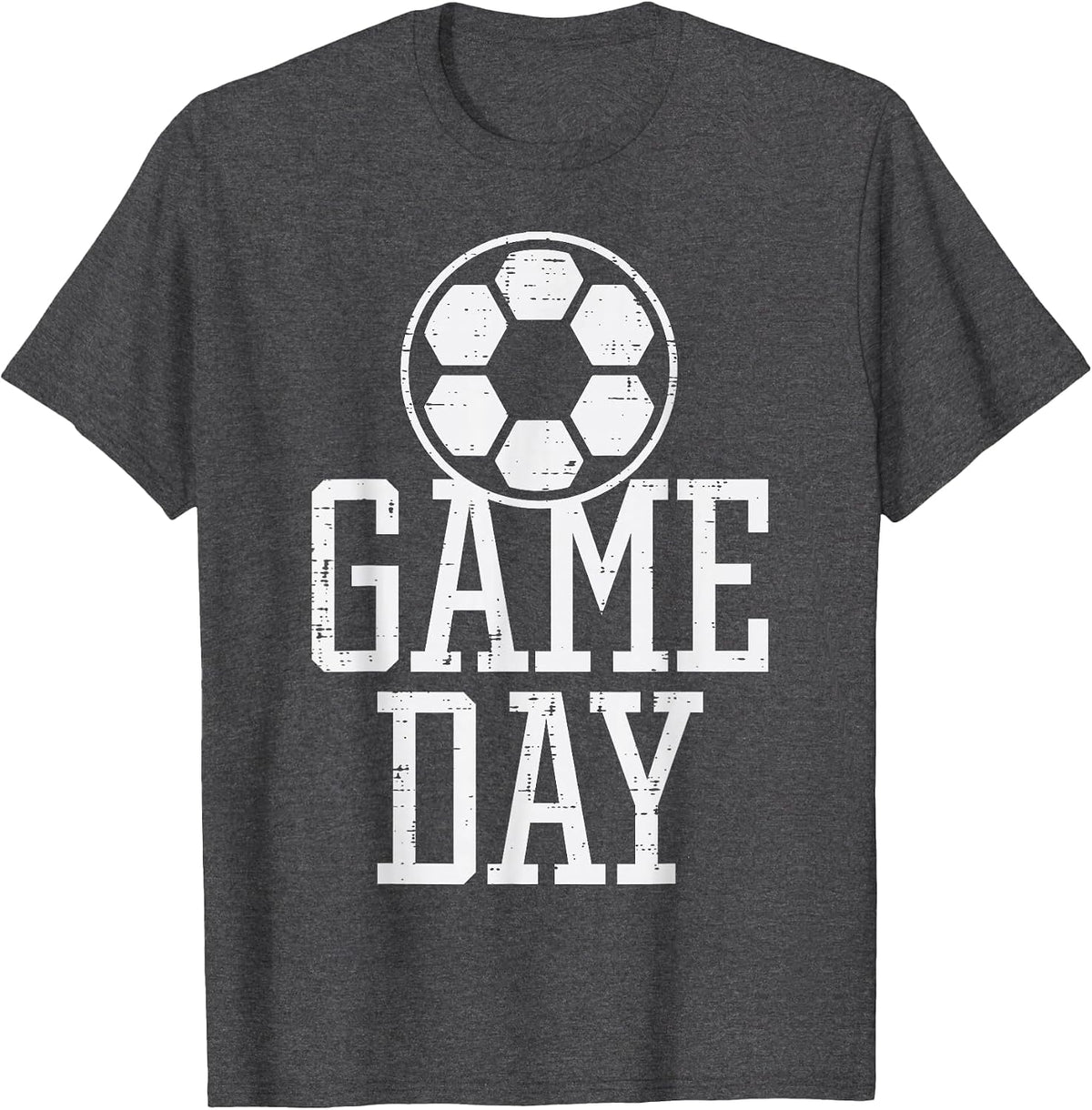 Game Day Soccer Football Player Team Mom Dad Men Women Kids T-Shirt - Dark Heather Grey