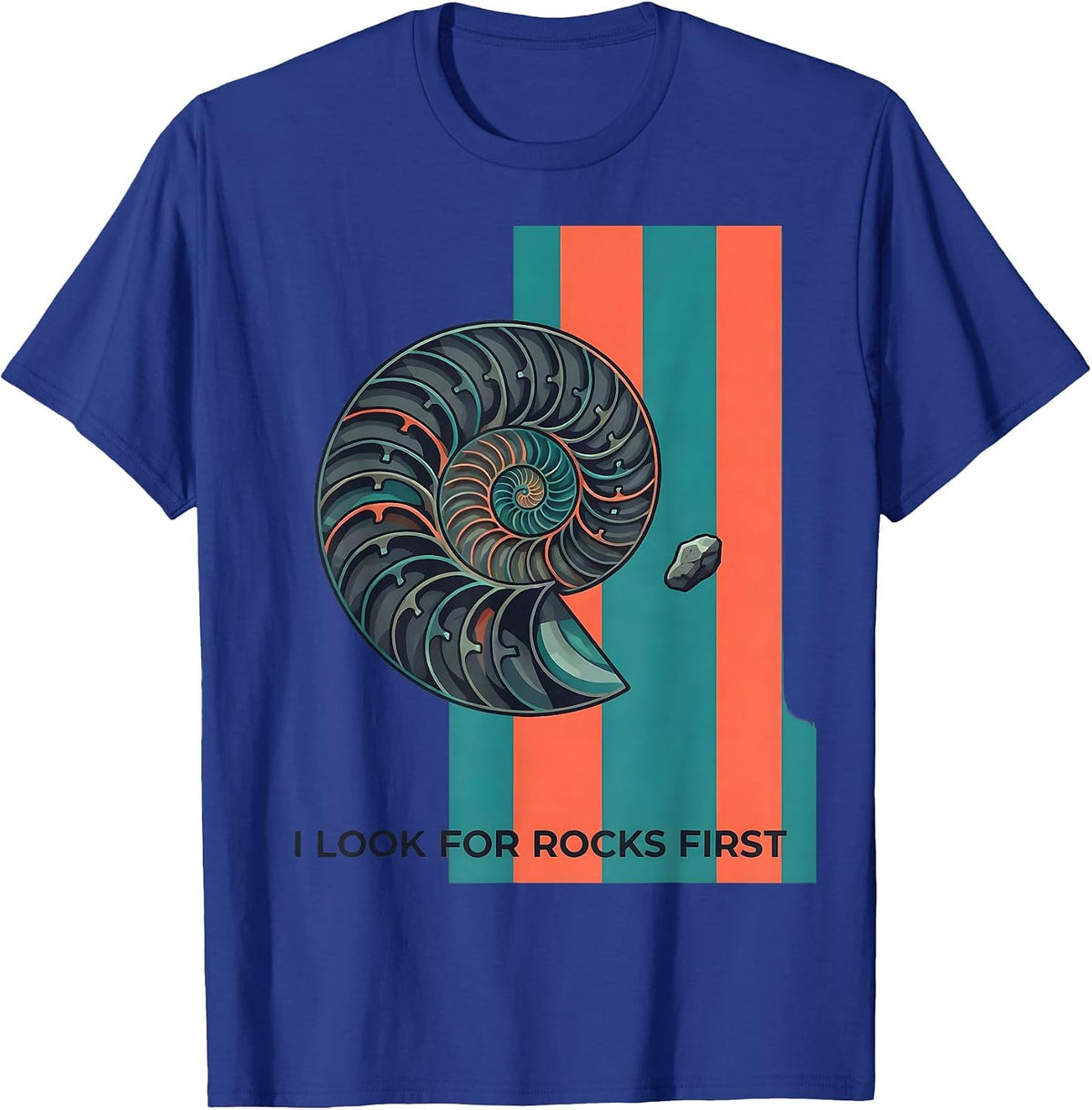 Men's I Look For Rocks First Funny Geology Rock Collector Hobby T-Shirt - Royal Blue