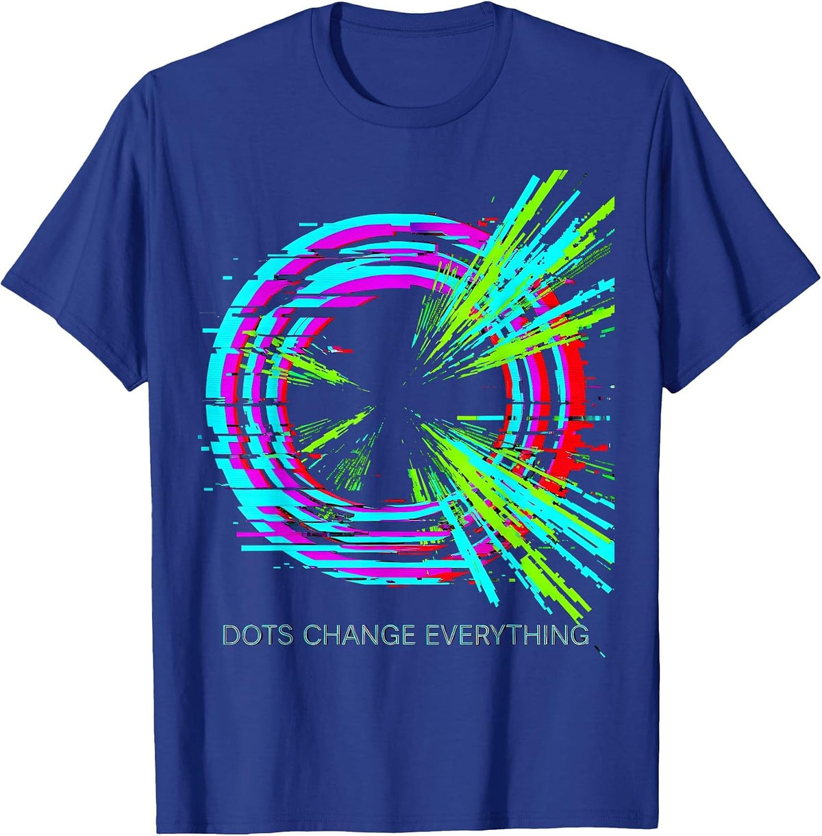 Dots Change Everything Graphic Design T-Shirt - Royal Blue