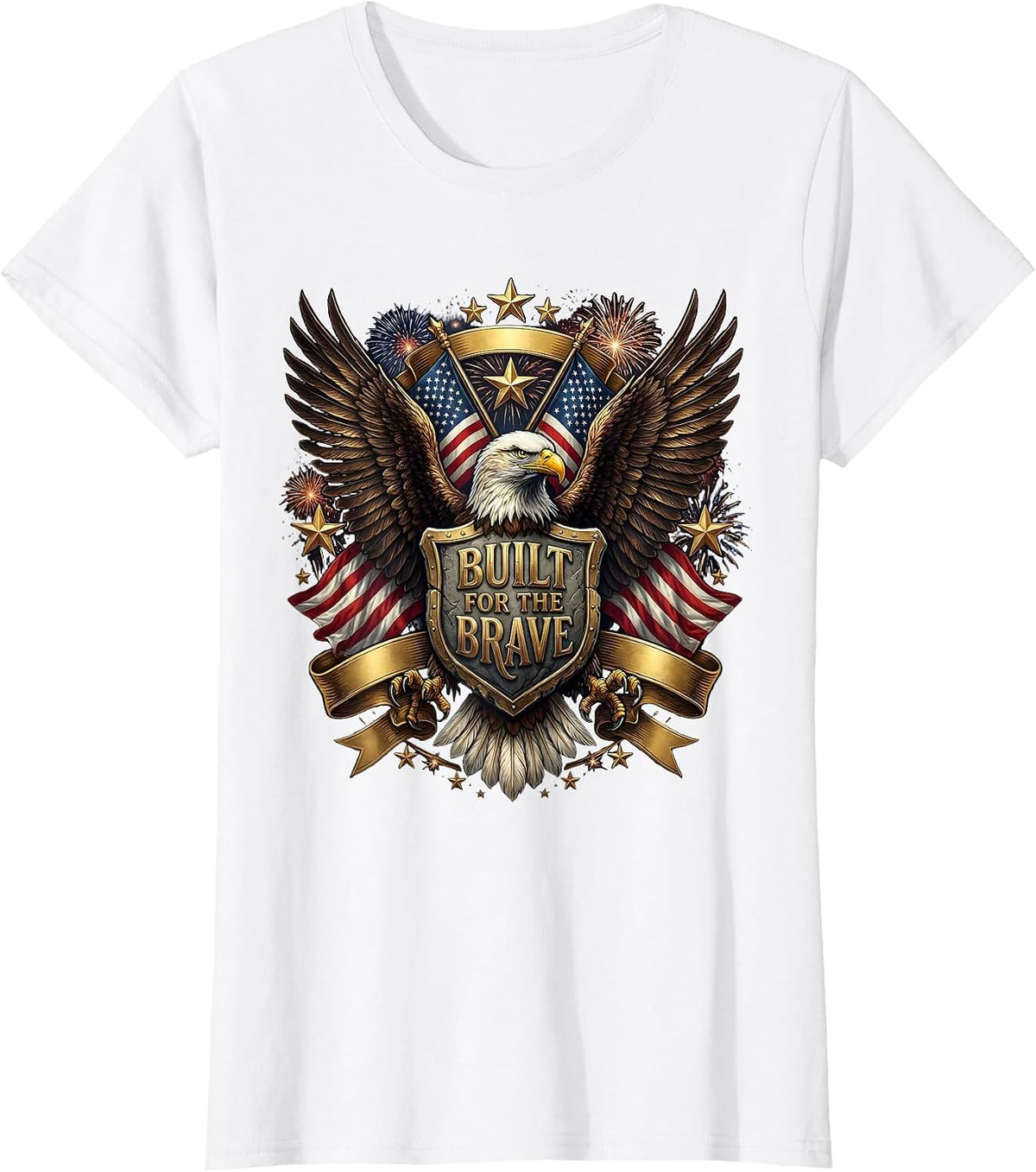 Built for the Brave Social Worker Design T-Shirt - White