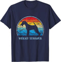 Welsh Terrier Vintage Design Dog T-Shirt - Navy Blue