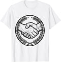 Men's Social Worker Supportive Hands Graphic Design T-Shirt - White