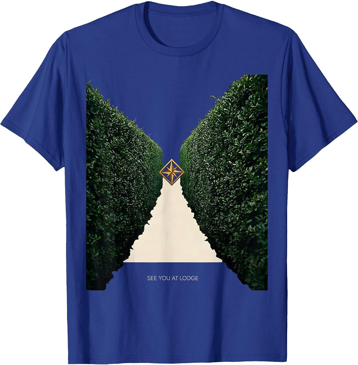 Men's See You At Lodge Freemason Brotherhood Square And Compass T-Shirt - Royal Blue