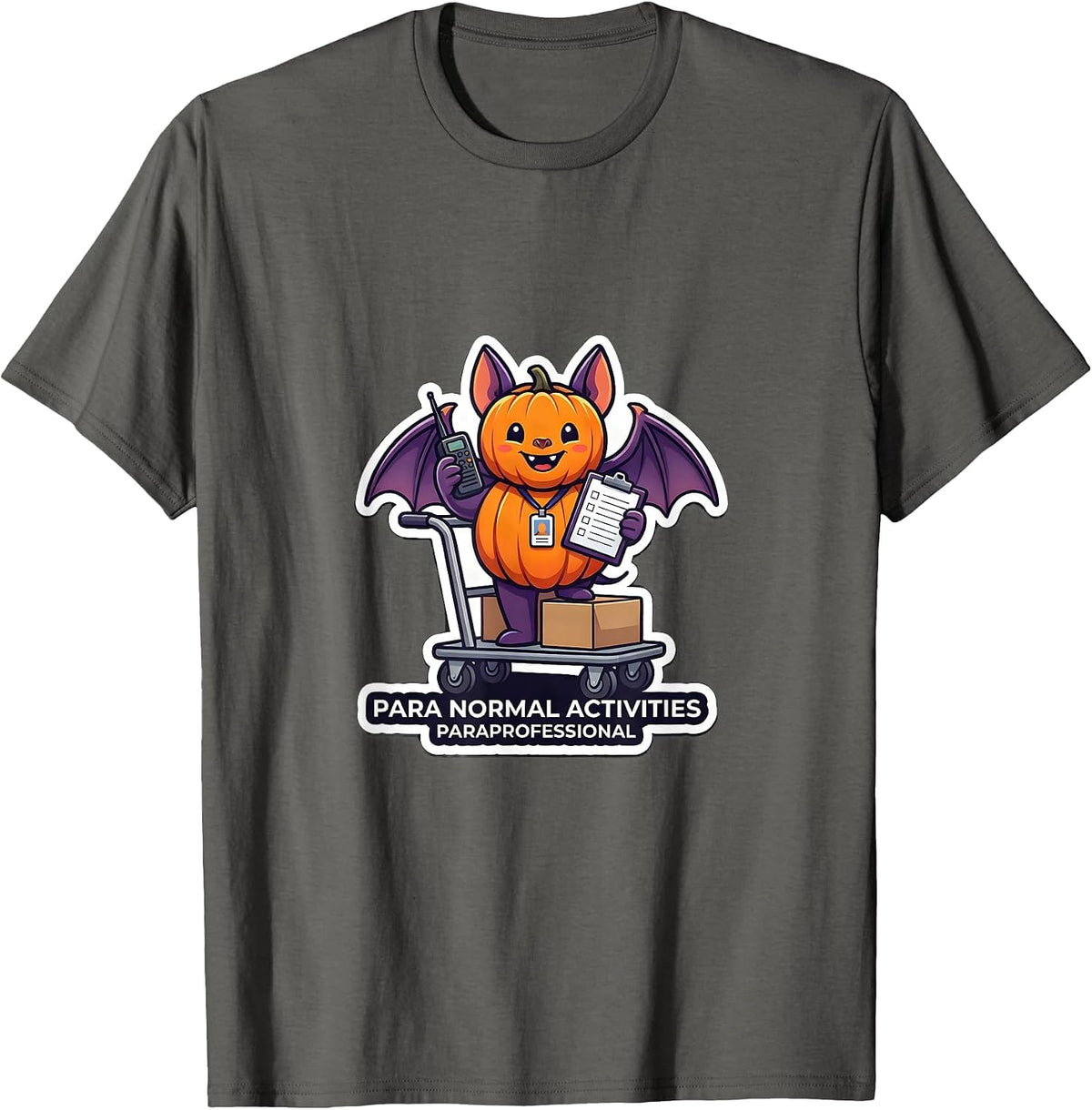 Men's Para Normal Activities Paraprofessional Funny T-Shirt - Asphalt Grey