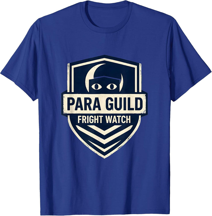 Para Guild Fright Watch Punny Paraeducator Halloween Ghost T-Shirt - Royal Blue