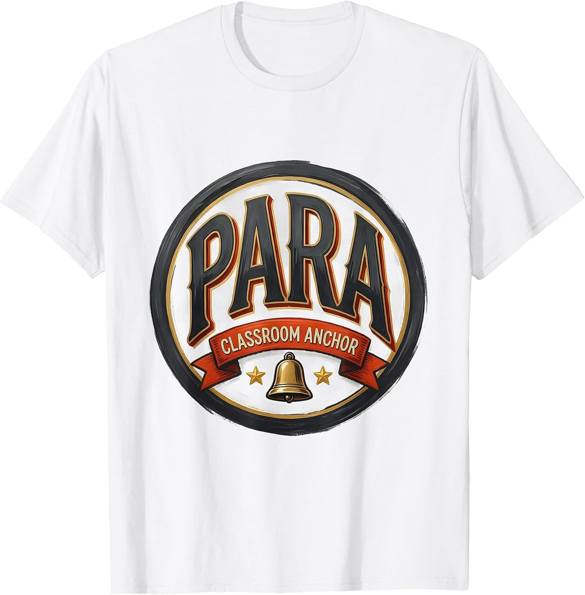 Men's Para Classroom Anchor Sign Painter Showcard Paraeducator T-Shirt - White