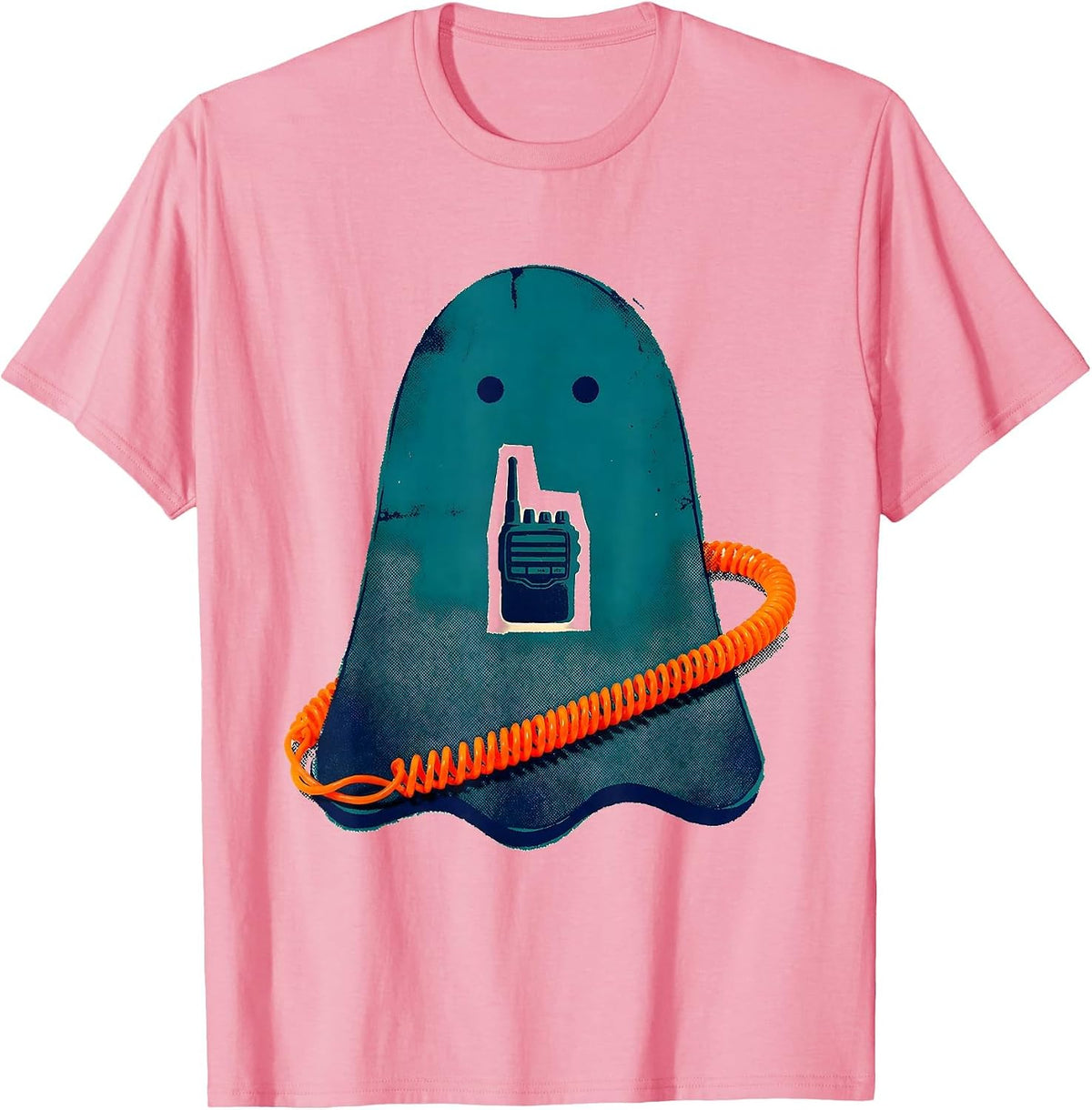 Men's Enlarged Ghost Para Normal Activities SPED Paraprofessional T-Shirt - Pink