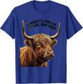 Apparently I Have An Attitude Who Asked Funny Highland Cow T-Shirt - Royal Blue