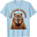 Men's Capy Under Pressure Funny Capybara Gamer Meme Humor T-Shirt - Baby Blue