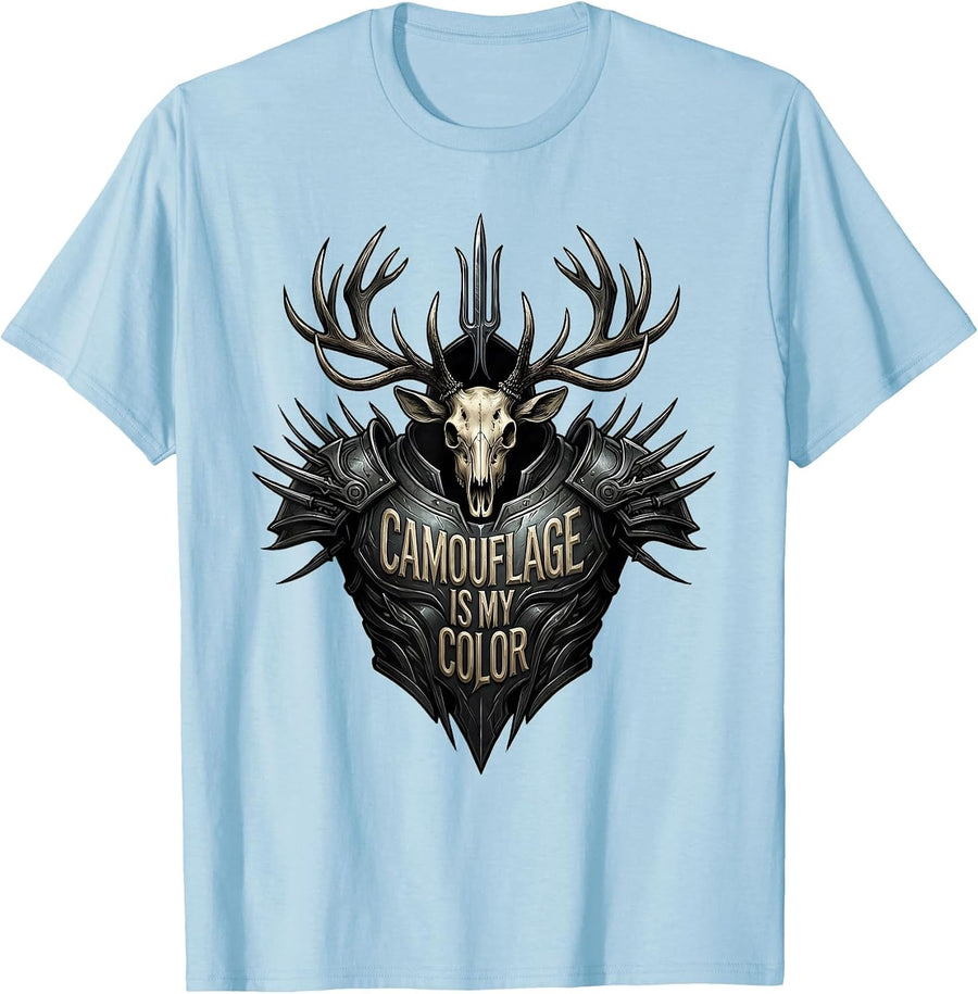 Men's Camouflage Is My Color Hunting Design T-Shirt - Baby Blue