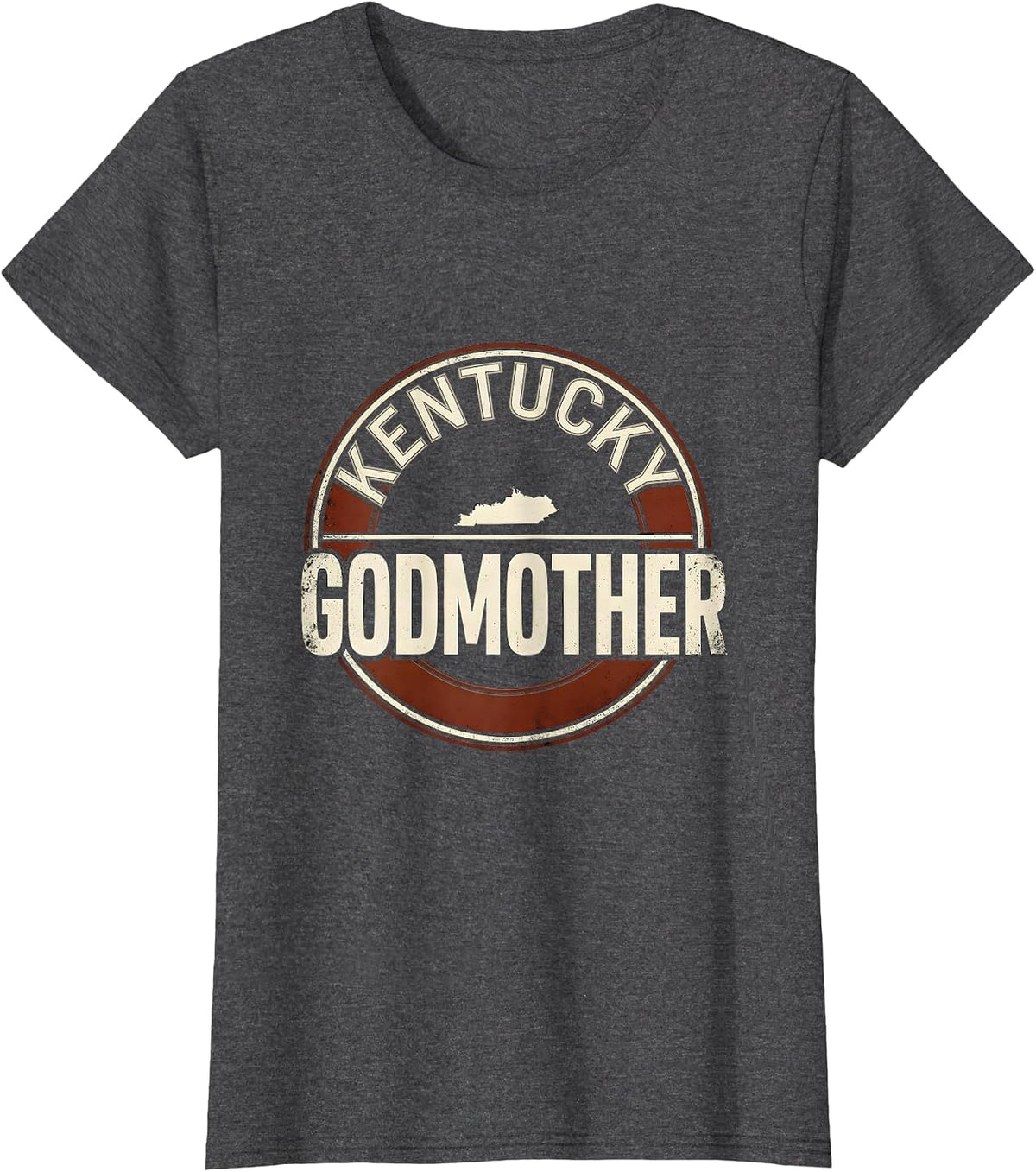 Women's Kentucky Godmother Vintage State Pride Kentucky Dad T-Shirt - Dark Heather Grey