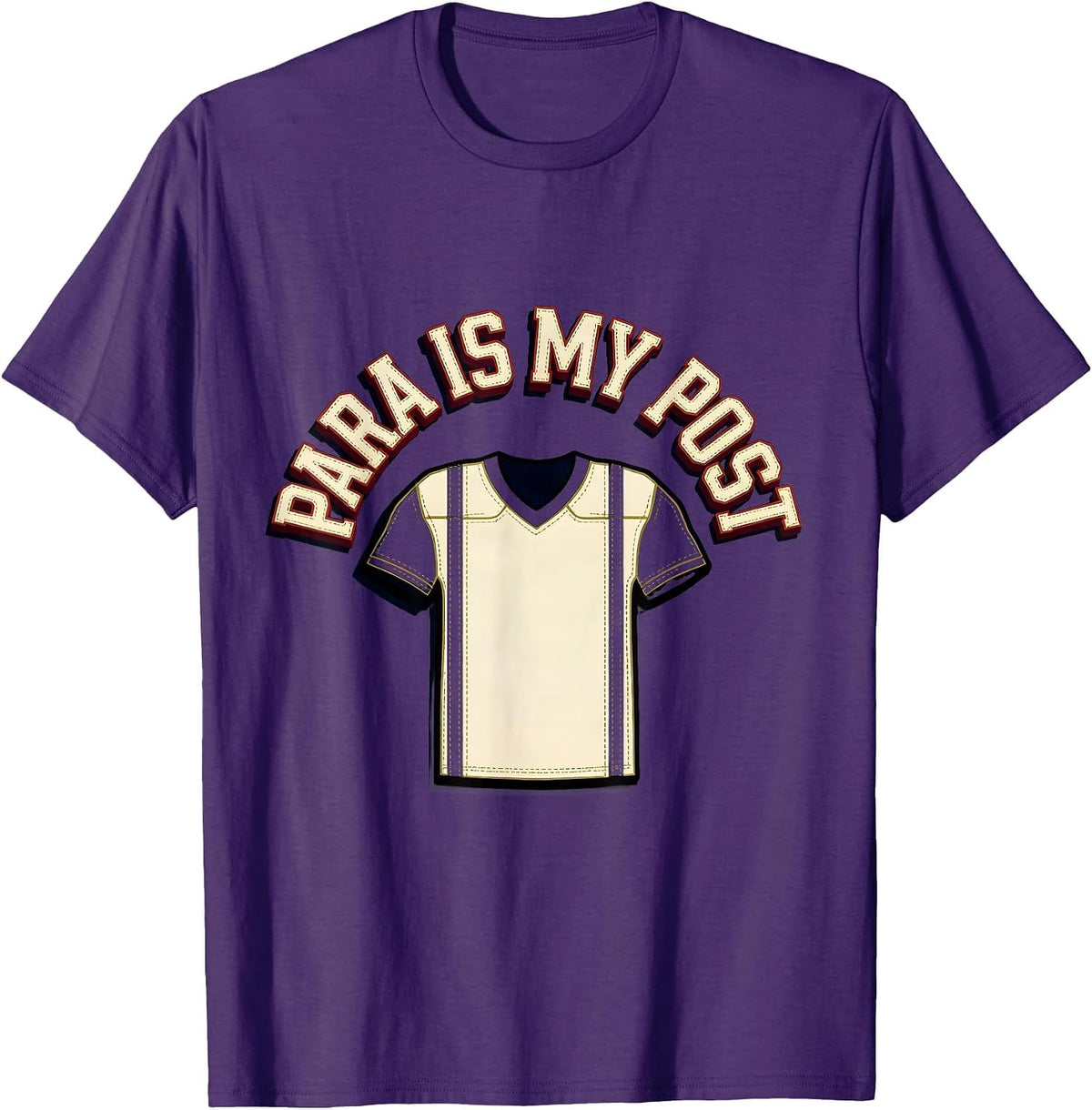 Men's Para Is My Post Funny Paraprofessional Paraeducator T-Shirt - Purple