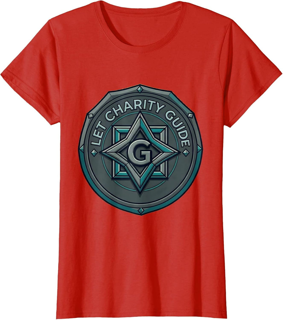 Let Charity Guide Freemason Square and Compass Masonic Pride T-Shirt - Red