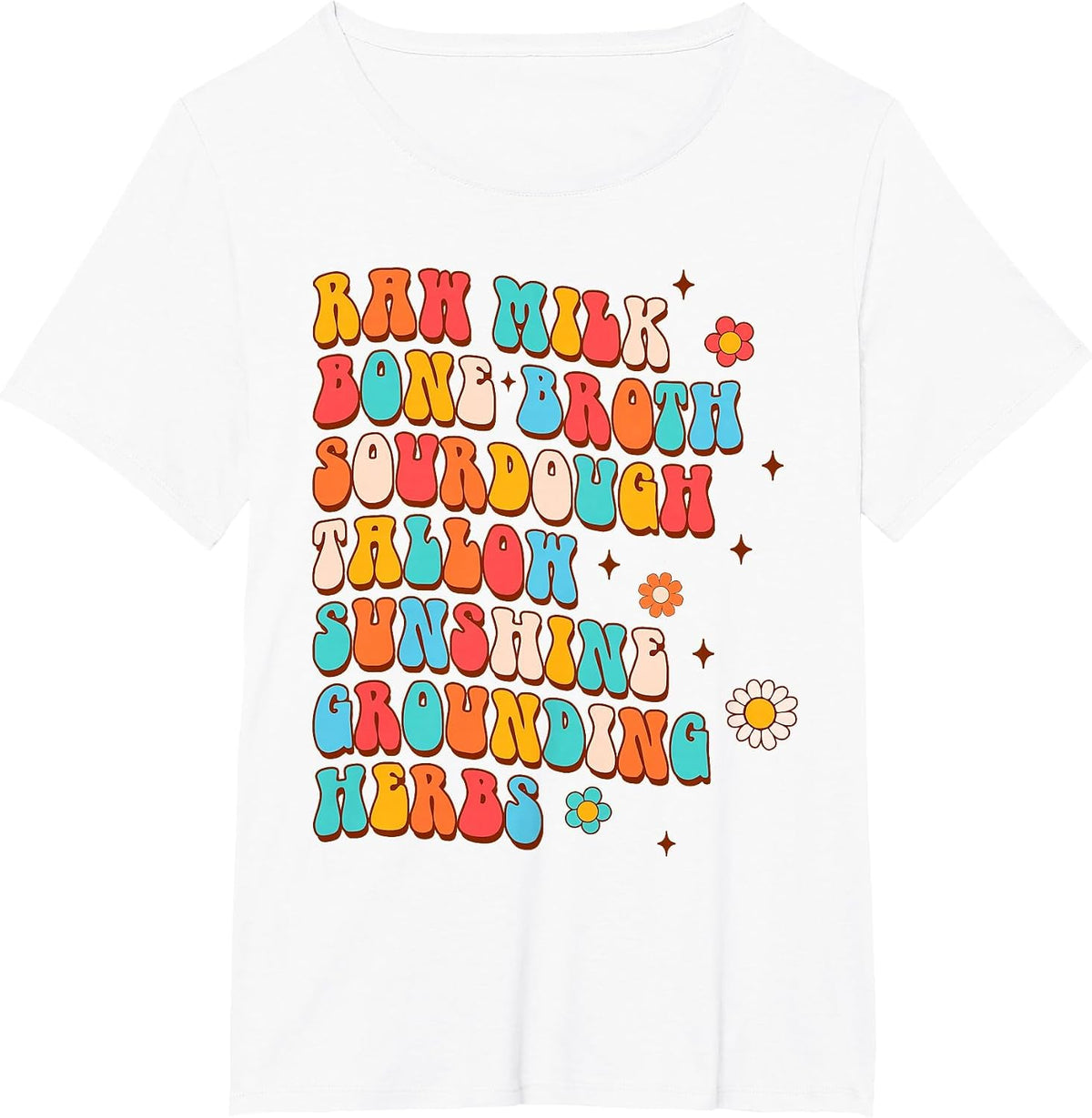 Homestead Crunchy Mom Raw Milk Homestead Holistic Mama T-Shirt - White