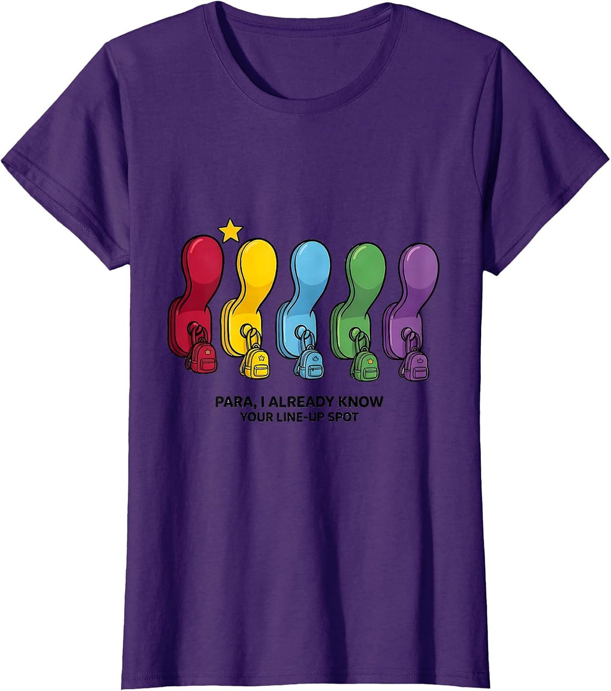 Women's PARA, I Already Know Your Line-Up Spot Funny T-Shirt - Purple