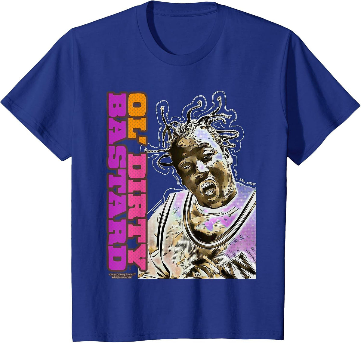 ODB Ol Dirty Ba-ard Wu Tang Icon Comic Hip Hop Gangsta T-Shirt - Royal Blue