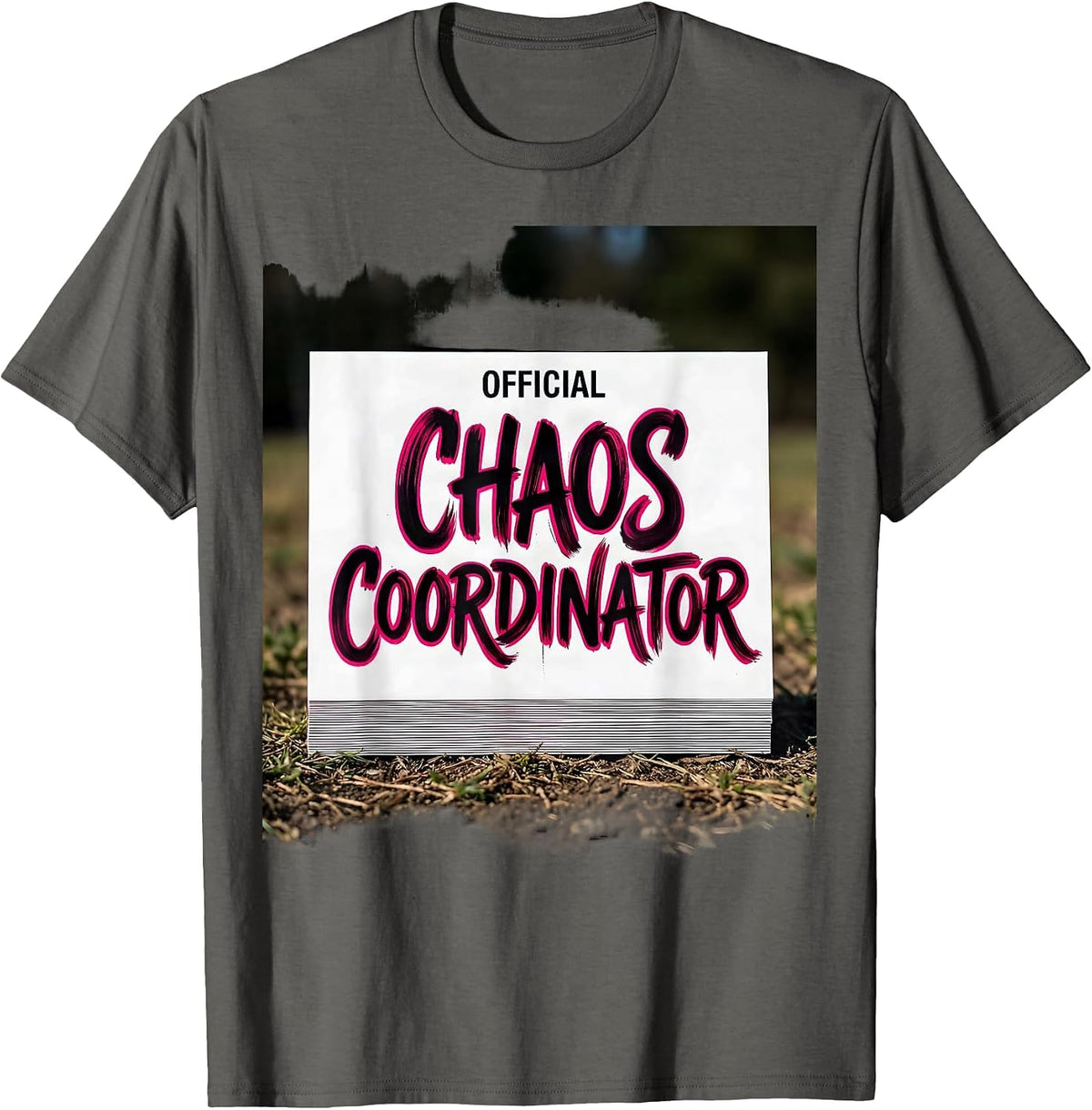 Men's Official Chaos Coordinator Funny Girls Night Matching Party T-Shirt - Asphalt Grey