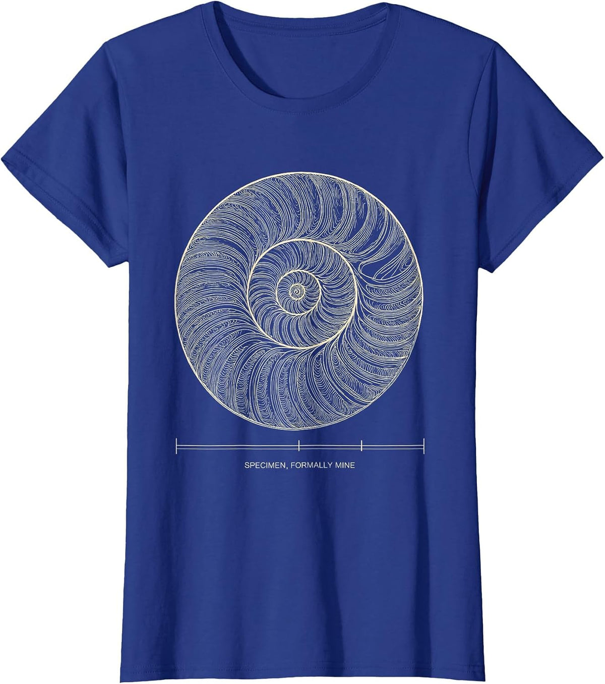 Women's Specimen, Formally Mine Topographic Contour Funny Rock T-Shirt - Royal Blue